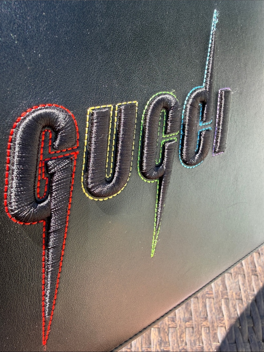 NWOT Gucci Blade Embroidered Pouch - Picture 7 of 8